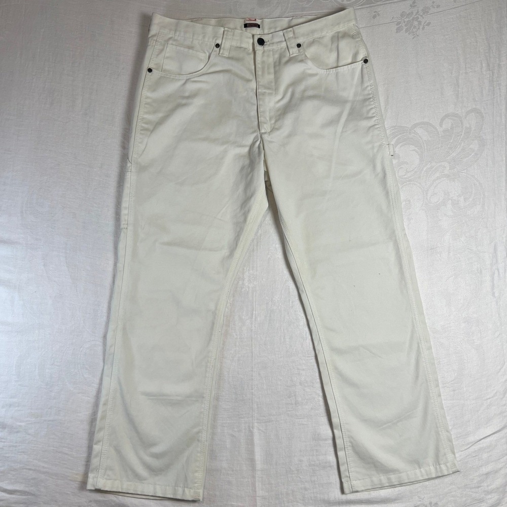 Carpenter Jeans Men's 36x30 White Craftsman Pants Utility Workwear Artist‎ rRver